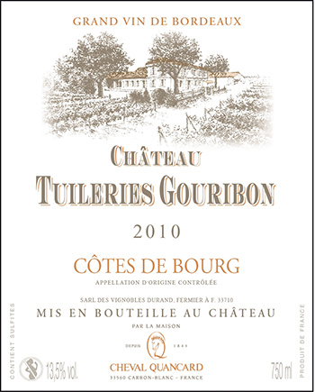 Vin Bordeaux Château Tuileries Gouribon 2011