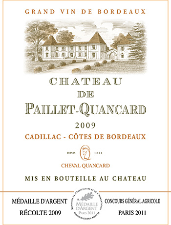Vin Bordeaux Ch. De Paillet-Cheval Quancard 2009