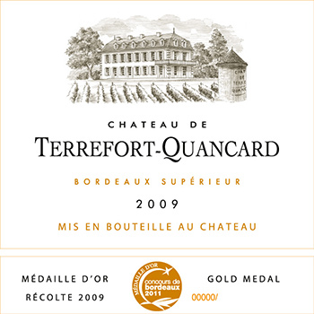 Vin Bordeaux CH. De Terrefort-Cheval Quancard 2009