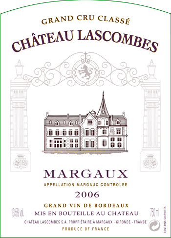 Vin Bordeaux Ch�teau Lascombes 2010