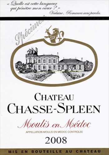 Vin Bordeaux Ch�teau Chasse Spleen 2010
