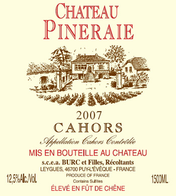 Vin Cahors Ch�teau Pineraie 2010