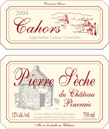 Vin Cahors Cuv�e des Dames 2010