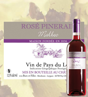 Vin Cahors Rosee Pineraie 2012