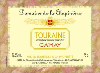 Vin Val de Loire Domaine de la Chapinière 2011