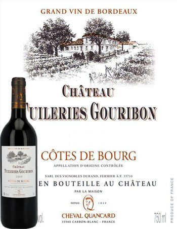 Château Tuileries Gouribon Magnum 2015 Côtes de Bourg Cheval Quancard