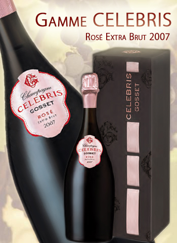 Coffret Celebris Rosé Extra Brut 2007 Champagne Gosset