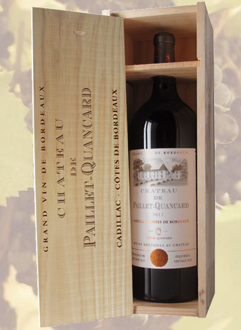 Coffret Magnum Côtes de Bordeaux Château de Paillet-Quancard 2012